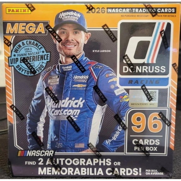 2026 Donruss Racing NASCAR Sealed 96c Mega Box 2 Auto or MEM PBOA