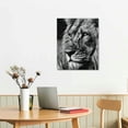 thumbnail image 3 of Acheng  Modern Lion and Lioness Canvas Wall Art  Panels Black and White Lions Painting Prints on Posters Easy to Hang for Home Decor pattern2, 3 of 5