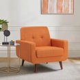 thumbnail image 7 of Adelia Orange Textured Upholstery Tufted Back Accent Chair, 7 of 7