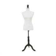 Anself 35" 26" 35" Fashion Mannequin Female Dress Form with Base - Black/White