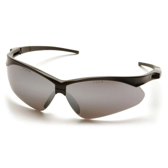 Black Frame/Silver Mirror Lens with Black Cord