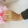 thumbnail image 3 of Dazzlingrock Collection 0.45 Carat (ctw) 14K Blue And White Diamond 5 Stone Engagement Ring Set 1/2 CT, White Gold, Size 9.5, 3 of 5