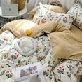 thumbnail image 2 of Move Over White Flowers Duvet Cover Set Yellow Red Blue Floral Pattern Microfiber Country Style Bedding Sets King No Filling, 2 of 7
