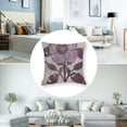 thumbnail image 5 of Decorative Pillow Cover  Light Purple Flower Décor Solid Pillowcases Tulip Rose Floral WatercolorAccent for Porch Outside Bench, 5 of 7