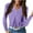 Purple, variant on Annhoo Cropped Cardigan Sweaters for Women Fall Casual Long Sleeve Button down Knitwear Comfy Solid Color Outfits