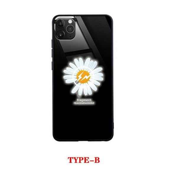 AMERTEER Phone Case Daisy Voice-activated Light-emitting Phone Case Cover for IP13/14 Pro Plus Pro max
