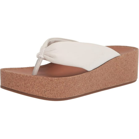 Lucky Brand Womens Lellina Platform Wedge Sandal 6.5 White