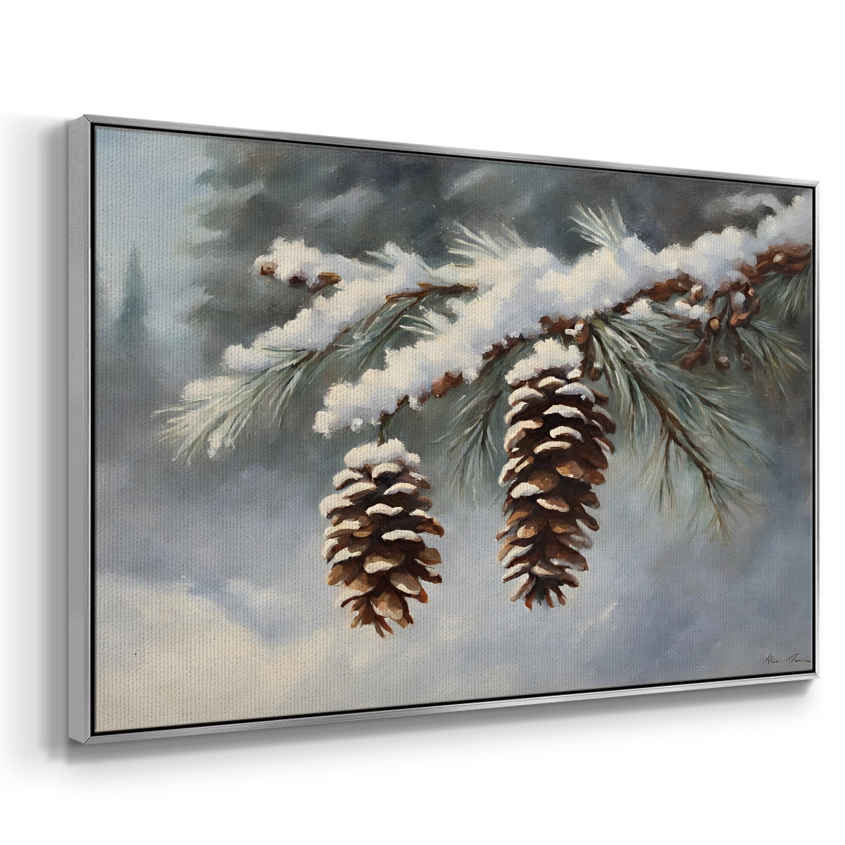 Vintage Landscape-CXCVIII By Wexford Home Framed in Silver Wood Gallery Wrapped Canvas 27 in. x 41 in.