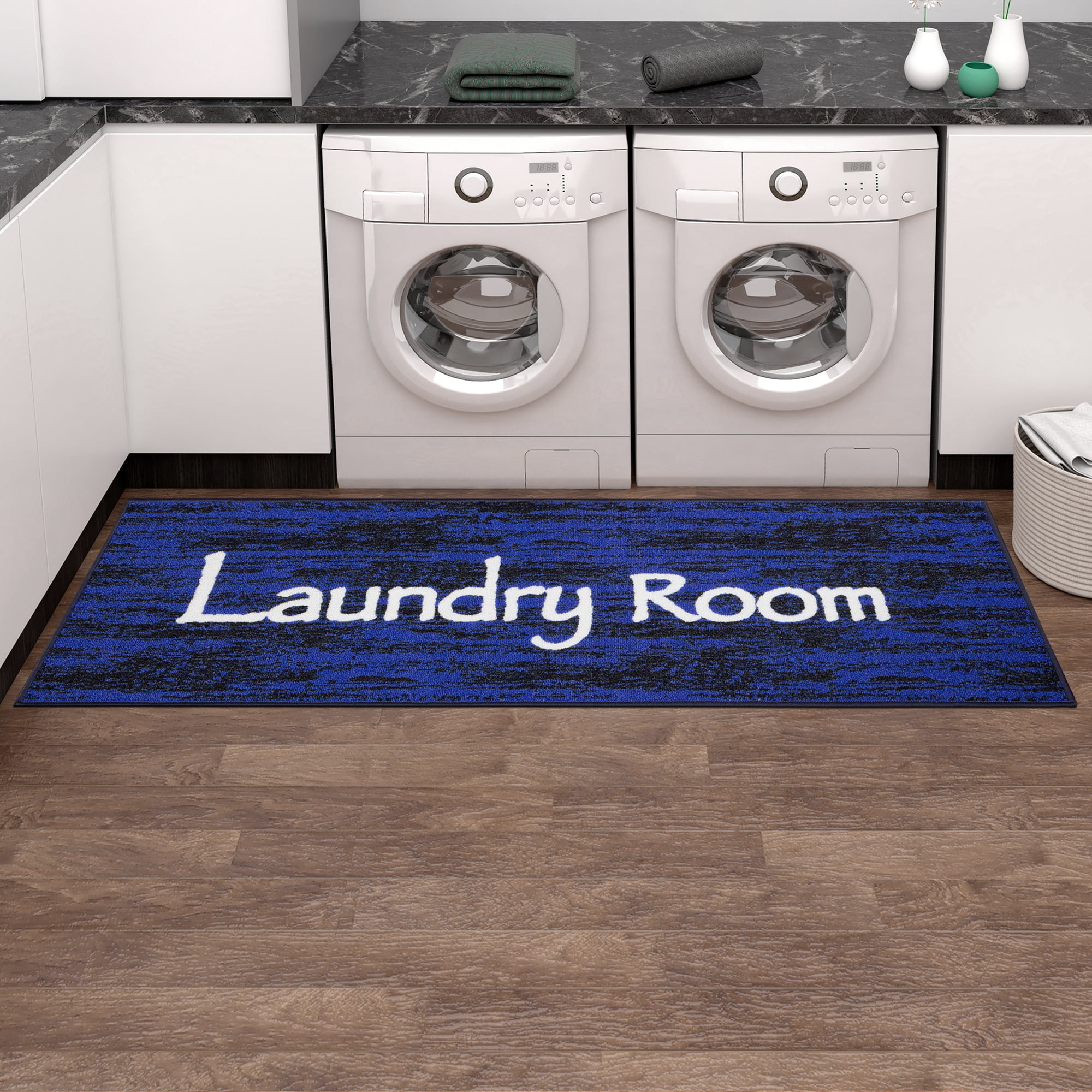 Laundry Room Runner Rug Carpet Mat Non Slip 20x59" Area Rug Non Skid Rubber Back 