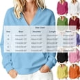 thumbnail image 4 of Women's V-Neck Button Front Sweatshirt Long Sleeve Pullover with Front Pocket Loose Fit Casual Top for Fall & Winter, 4 of 7