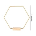 thumbnail image 2 of DIY Wreath Metal Ring With Wooden Base - Floral Arrangement for Wedding Centerpieces Table Decor and Party Ornament, 2 of 6