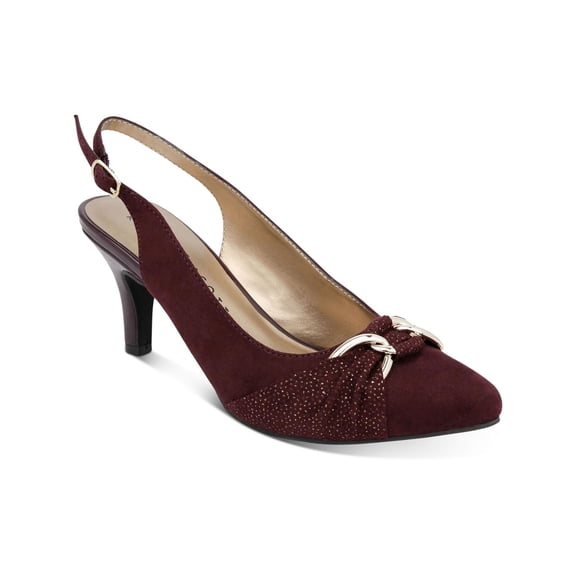 Karen Scott Womens Gisellee Pumps Faux Suede Slingback Heels