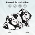 thumbnail image 5 of Easygdp Seamless Pattern Cute Panda Double-Sided Reflective Fisherman Hat for Outdoor and Night Walking, Unisex, 5 of 9