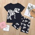 thumbnail image 2 of Kaprioy Toddler Bab Boy Clothes Set Summer Kid Dinosaur Outfit Short Sleeve T-shirt Shorts 2pcs Children Clothing Set Boys Summer Baby Boys' Shorts Sets, 2 of 5