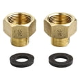 thumbnail image 2 of 2Pcs Brass Hex Bushing Reducing Connector 1 Inch Female X 1/2 Inch Male Thread Industrial Pipe Connecting And Converting, 2 of 9