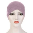 thumbnail image 3 of EnJoCho Elastic Caps for Ladies Women Stretch Cloth Forehead Headwear Soft Hat Linen Turban Hat Bottoming Hat, 3 of 5