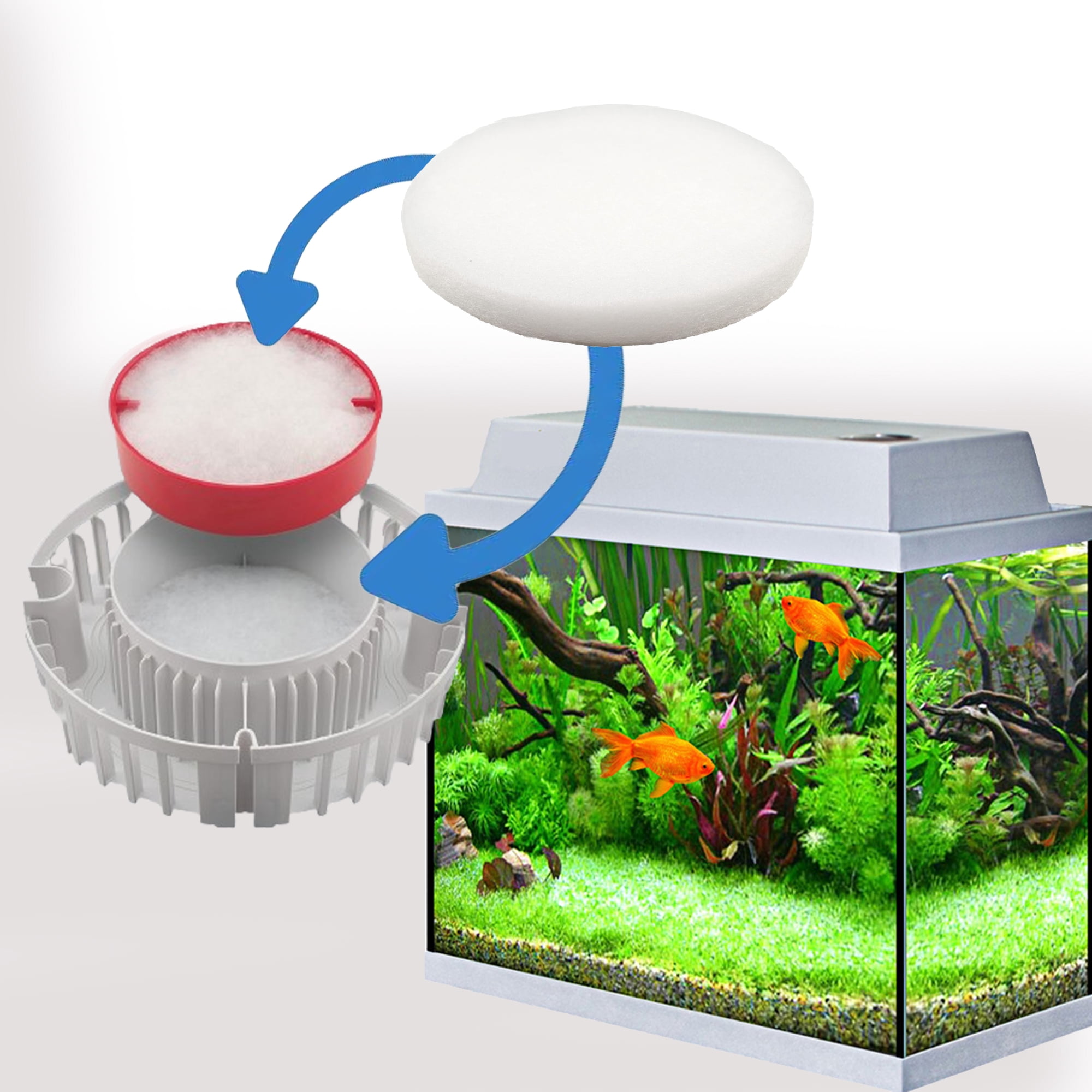 ATITOWEL Fine Filter Water Polishing Pad for Fluval FX4 / FX5 / FX6 Filtration Systems Sponge (Pack of 9)