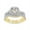 Yellow, variant on 4.50Ct Princess Moissanite Womens Wedding Bridal Ring Set 14K White Gold Plated