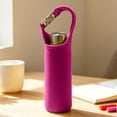 thumbnail image 4 of Ouuluon Water Bottle Holder, Foldable Water-Resistant Water Bottle Carrier, 7×2in Pink Insulated Bottle Pouch for Outdoor Travel Sports, 4 of 6