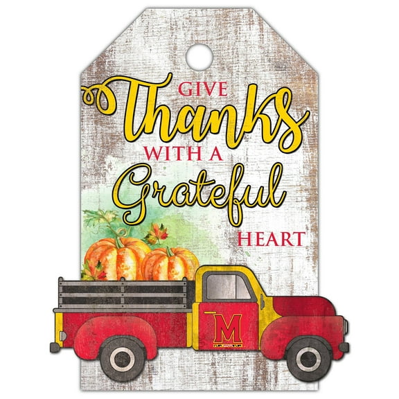 Maryland Terrapins 11'' x 19'' Gift Tag Truck Sign