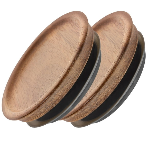 Supvox 2Pcs Mason Jar Lids with Straw Hole Silicone Ring for Wide Mouth Jars Camping