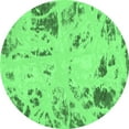 thumbnail image 1 of Ahgly Company Indoor Round Oriental Emerald Green Modern Area Rugs, 7' Round, 1 of 4