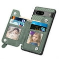 thumbnail image 2 of Jiahe Cover for Google Pixel 7 Pro, Credit Card Holder Phone Case with Magnetic Closure,Shockproof Anti-drop Flip Folio Zipper Wallet Kickstand Cover Case, green, 2 of 8