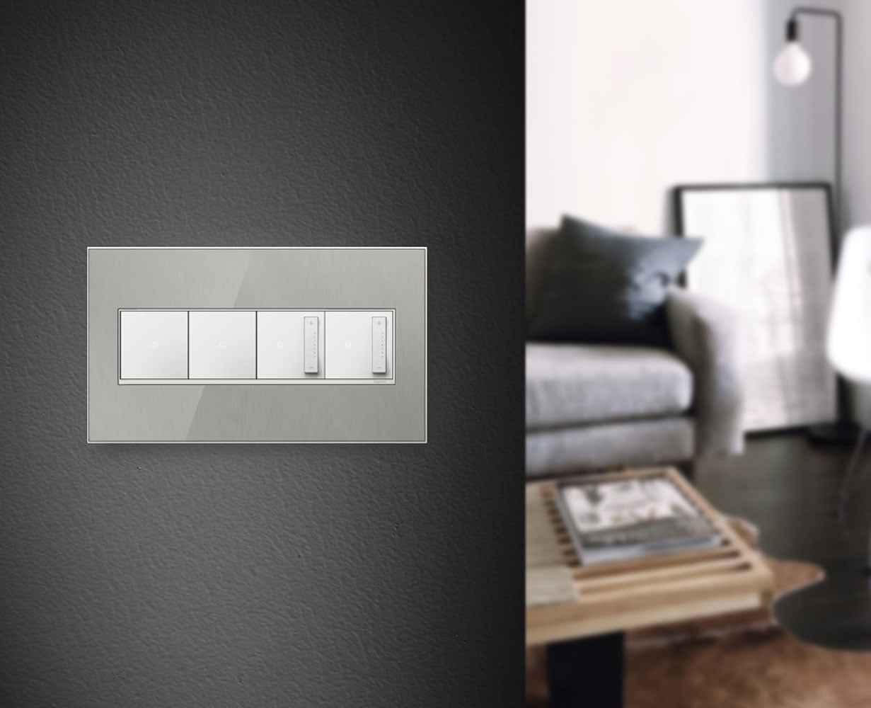 Legrand AWM4GSL4 Adorne Real Materials 4-Gang Light Switch / Outlet Cover Wall Plate -