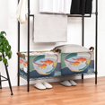 thumbnail image 3 of Yayeee Foldable Storage Basket for Shelves with Handles Waterproof Cloth Bins, Goldfish Bowl, 3 of 7