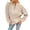 Khaki, variant on Vedolay Women's Tops Women's 2023 Fall Casual Oversized Lapel Collar V Neck Long Sleeve Pullover Sweaters,Gray L