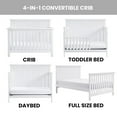 thumbnail image 2 of Soho Baby Everlee 4-in-1 Convertible Crib, Whitewash, 2 of 6