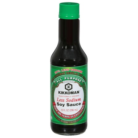 Kikkoman Less Sodium Soy Sauce 10 oz (Pack of 12)