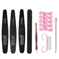 thumbnail image 1 of Yeacher ROSALIND Nail Tool Kit Manicure Pedicure Tools Nail Brush Sanding Nail Files Stainless Steel Nail Pusher Dead Skin Fork Sponge Nail File for Nail Care, 1 of 7