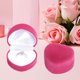 thumbnail image 1 of Caja para Anillos con Forma de Corazón y Tapa Abatible | Caja de Regalo para Joyas de Compromiso y Propuesta de Matrimonio para San Valentín | Estuche Forrado de Terciopelo (5,2 X 4,3 X 3,5 Cm), 1 of 6