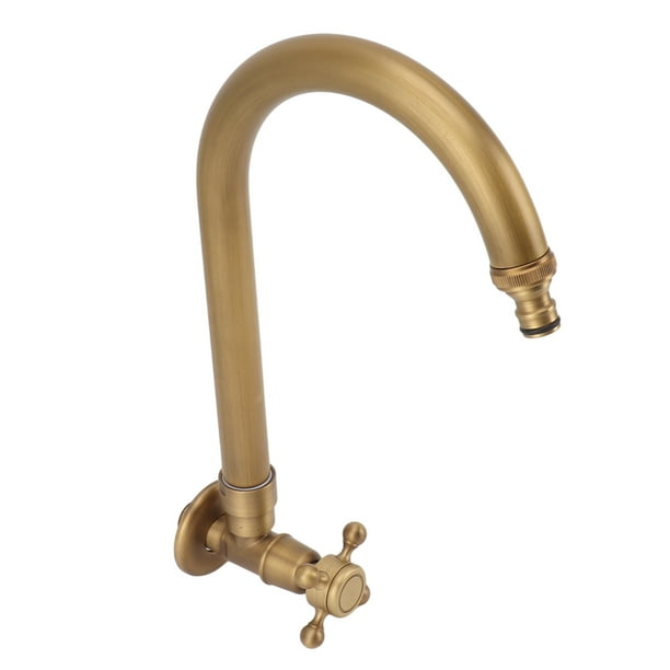 Grifo De Agua Fría Simple, Grifo De Cobre De 360 grados De Cobre Montada En La Pared, Grifo Al Aire Libre Para Balcones Al Aire Libre, Jardines, Terrazas, Lavandería