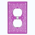 thumbnail image 2 of Metal Light Switch Plate Cover Pink Floral Bandana Paisley Tile Pattern TIL048, 2 of 13