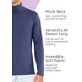 thumbnail image 4 of Stretch Is Comfort Men's Oh So Soft Luxe Mock Neck Turtleneck Long Sleeve Shirt | Adult Small- 5x, 4 of 6