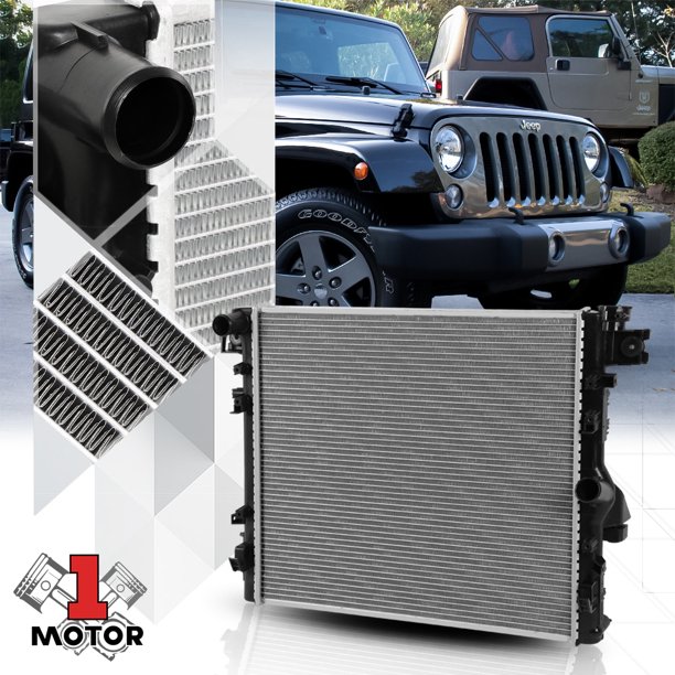 Aluminum Core Cooling Radiator Replacement For 07 18 Jeep Wrangler Jk Dpi 2957 08 09 10 11 12 13 14 15 16 17 Walmart Com Walmart Com