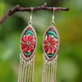 thumbnail image 4 of Pendientes colgantes únicos Yashi onda redonda 68558 blanco-dorado, 4 of 5