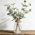 thumbnail image 6 of Scidweet Artificial Eucalyptus Plants, 13.7”Faux Fake Eucalyptus Stems Plants in Glass Vase with Faux Water for Kitchen Bathroom Office Home Decor, 6 of 7