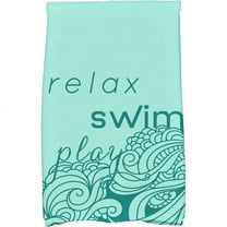 Simply Daisy 18" x 30" Mellow Mantra Word Print Kitchen Towel