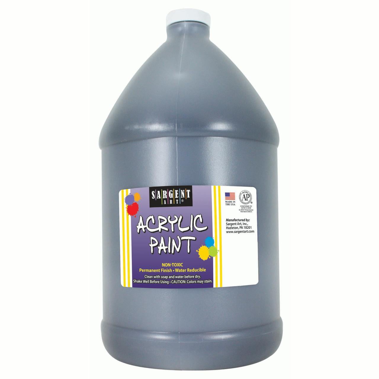 Sargent Art® Acrylic Paint, Black, 64 oz. Bottle (Half Gallon)
