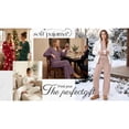 thumbnail image 4 of UVN Winter Pajama for Women Sweater Set Ladies V neck Tops and Long Pants Warm 2 Piece Loungewear, 4 of 9