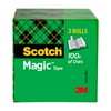 Scotch Magic Tape, Invisible, 2 Tape Rolls