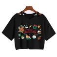 thumbnail image 5 of Camiseta de árbol de leopardo de Reno para mujer, ropa de Navidad, Tops cortos de Feliz Navidad, camiseta gótica Harajuku, camiseta de Mange de Año Nuevo, 5 of 5