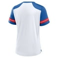 thumbnail image 3 of Women's Fanatics White/Royal New York Giants Foiled Primary Lace-Up T-Shirt, 3 of 3