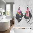 thumbnail image 5 of Coolnut LGBTQ Born This Way Patterned Hand Towels 2 PCS, Cotton Bath Towel for Drying Face Hands Body Decorative Water Absorbent Lightweight Towels for Bathroom Ktichen Travel Gym, 16"x28", 5 of 6