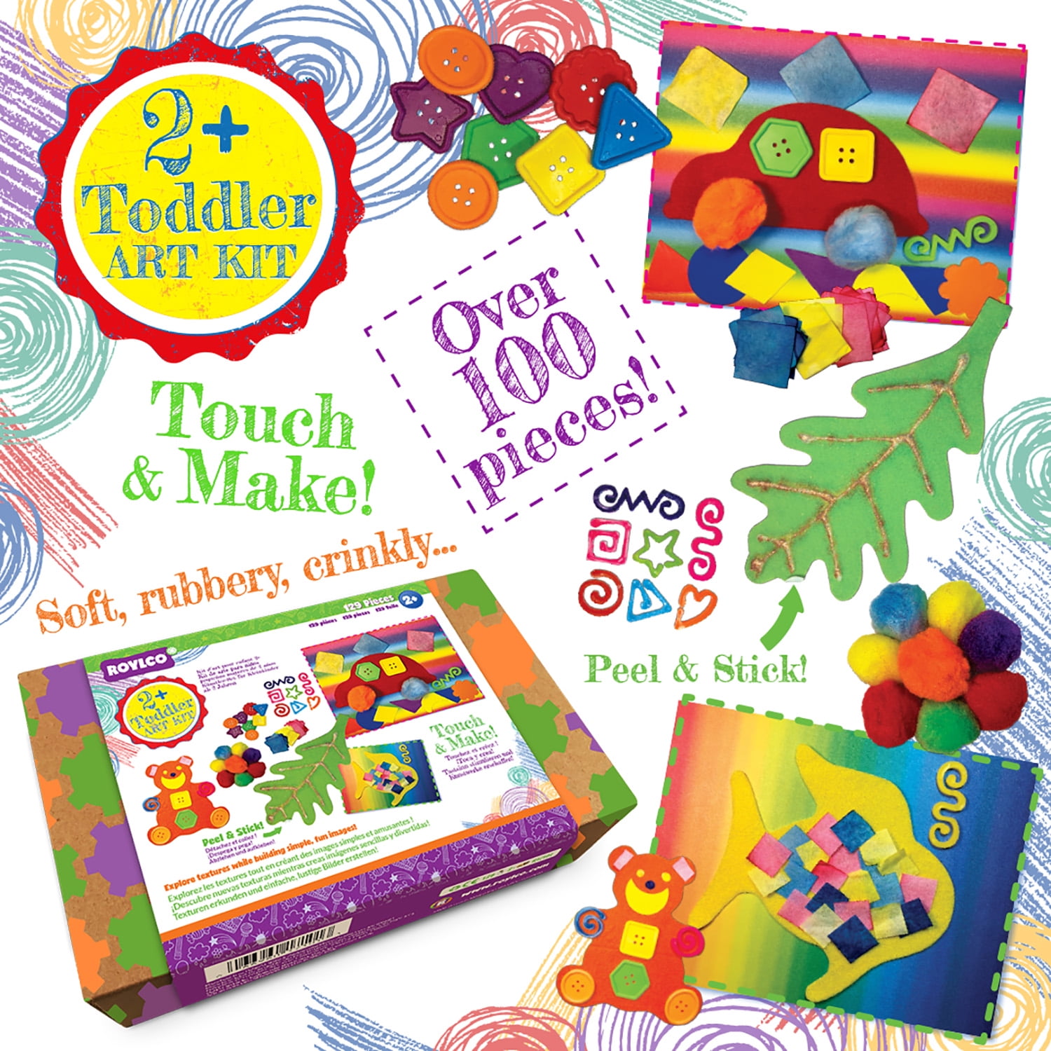 Roylco Toddler Art Kit, 129 Pieces