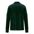 thumbnail image 5 of VEKDONE 2025 Clearance Long Sleeve Jackets for Women Solid Color Button Velvet Coat Casual Lapel Slim Outwear with Pockets Cute Velour Jacket Green M, 5 of 6