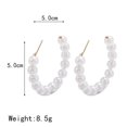 Trend Simulation Pearl Long Earrings Female White Round Pearl Wedding